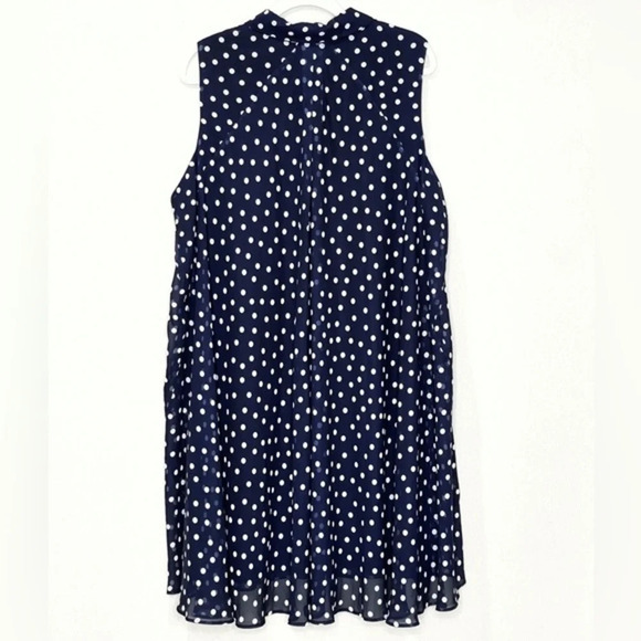 Emma & Michelle Polka Dot Dress Size 3X Navy White - Picture 3 of 6